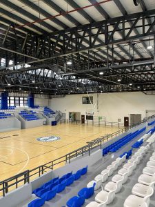 Gymnasium showing students participating in physical activities, sports, and fitness programs.