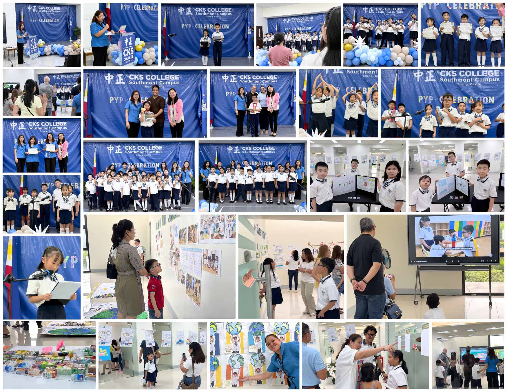 Students participating in the IB Year-end Program presentation and celebration