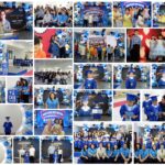 Montessori students during the year-end and moving-up ceremony celebrating achievements and graduation milestones
